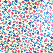 Floral pink blue Fabric