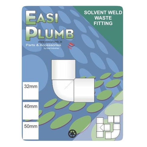 Easi Plumb 40mm White Waste Knuckle Elbow