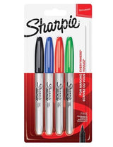 Sharpie Fine Tip Assorted Marker Pen Permanent Markers 4pk