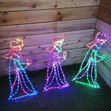 Premier Indoor Outdoor 70cm Three Wise Men Rope Light 360 Multi-coloured LEDs