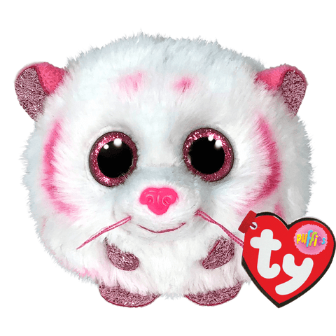 TY Puffies Tabor PINK AND WHITE TIGER
