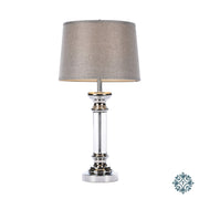 Arista table lamp textured grey shade 76cm