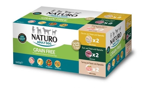 Naturo Adult - Grain Free Trays - Variety Pack 6 X 400g