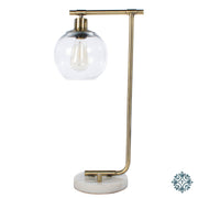 Globe table lamp marble/gold 55cm