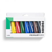 Reeves - 8 X 22ml Fine Artist Acrylic Paint Set Primary Colours