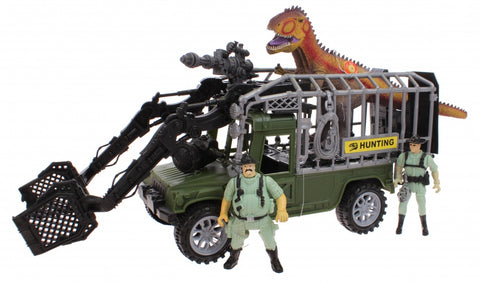 Free and Easy play set dinosaur hunters with car and dinosaur 38 cm