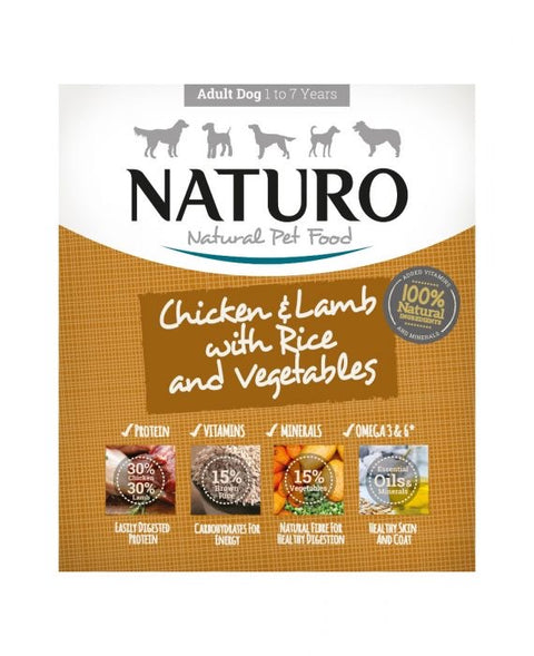 Naturo Adult Dog Chicken and Lamb with Rice & Vegetables