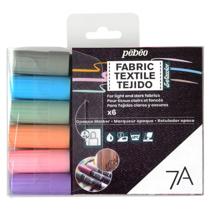 7A Opaque Marker 4Mm Pack 6 Pastel