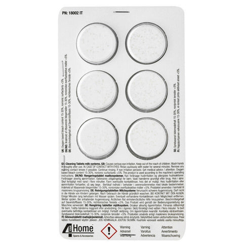 MILK DESCALER CLEANING TABLETS SUITABLE FOR ALL COFFEE MACHINE MAKING SYSTEMS x6