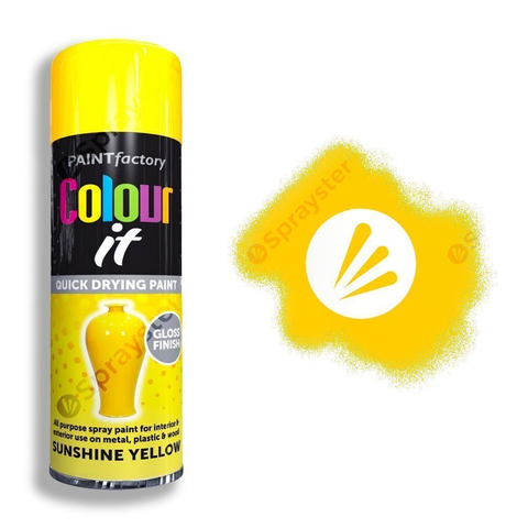 Colour It Sunshine Yellow Spray Paint Gloss 400ml