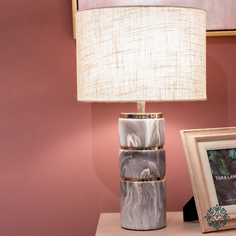 Tessa table lamp marbled grey 52cm