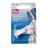 Shoulder strap retainers with safety pin