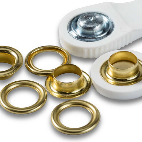 Prym Eyelets and washers, 11.0mm, gold-coloured