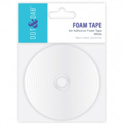 D&D Foam Tape White 18mm x 4mm Thick 2.5m Roll
