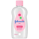 Johnson's Original Baby Oil 200ml Moisturising Massage Skin Care