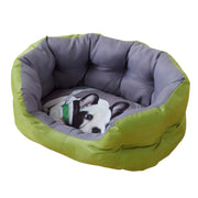 Pooch Printed Dog Bed Green