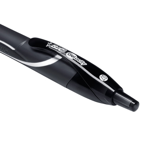 BIC Gel-ocity Quick Dry Retractable Fin (0.7 mm) Gel Ink Pens Black
