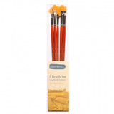 Elements Set of 5 Long Handle Acrylic Brushes