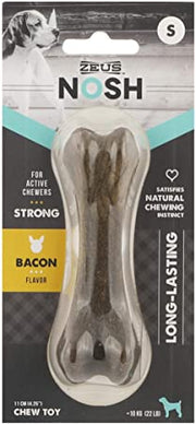 Zeus NOSH Strong Chew Bone for Puppies - Bacon Flavour Dog Toy