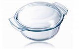 Pyrex Classic Easy Grip Glass Round Casserole Dish with Lid 4.9L