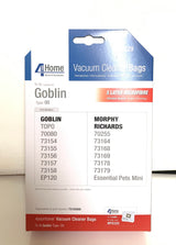 4 YOUR HOME GOBLIN MORPHY RICHARDS PACK of 5 VACUUM CLEANER BAGS | MFB329
