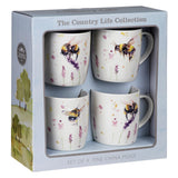 Jennifer Rose Country Life Set of 4 Bees Mug