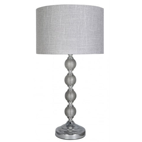 Value Four Ceramic Ball Lamp With Light Grey Shade