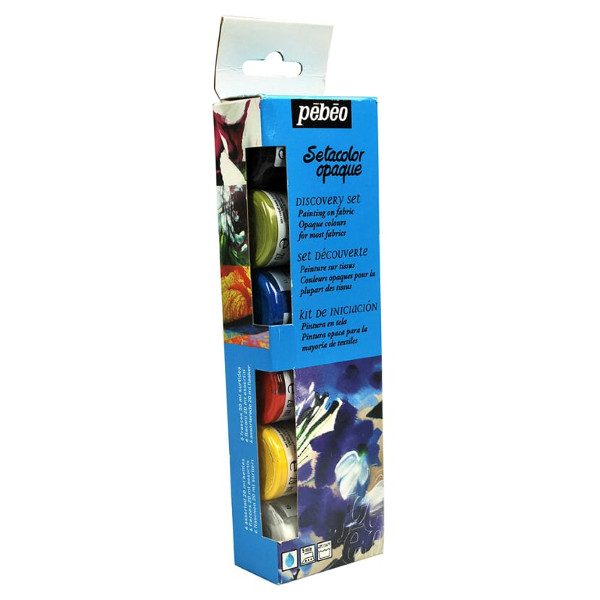Pebeo Setacolor Opaque Discovery Set Painting On Fabric 6x20ml Fabric Paint