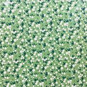 Floral green white fabric