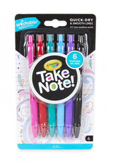 Crayola Take Note 6 Washable Gel Pens