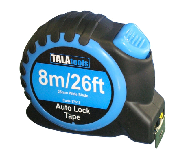 Tala 8m(26ft) Auto Lock Short Tape Carded