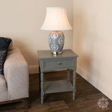 Lincoln 1 drawer accent table carbon grey