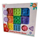 Playgo Stacking Wonder Blocks 9pc - Textured, Sensory Blocks