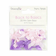 Pretty Petals 20 Mini Ribbon Bows Card Making Craft