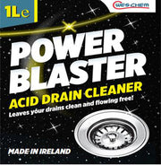 WES-CHEM POWER BLASTER ACID DRAIN CLEANER 1 LITRE