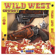 Wild West Cowboy Cap Gun Set with 2 Guns, 2 Holsters & Badge