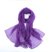 Long Silk Chiffon Scarf